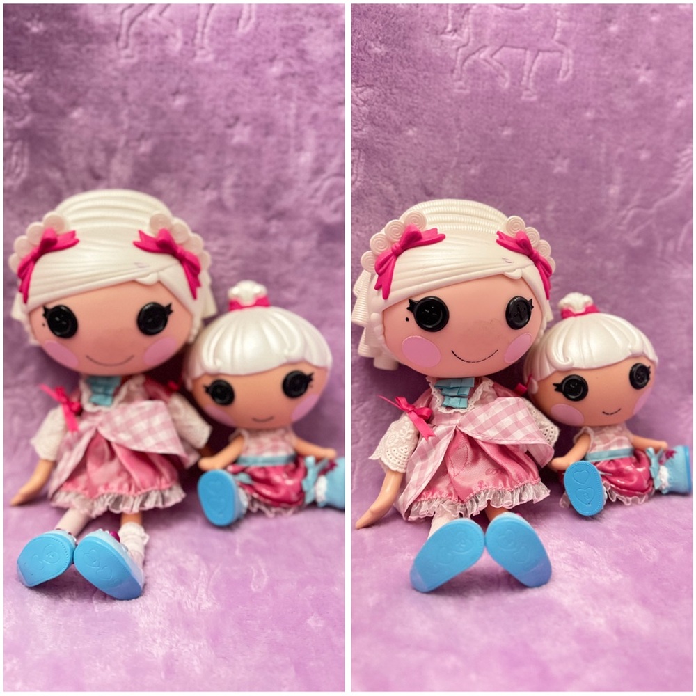 Adorable Pink and Blue Dolls Set